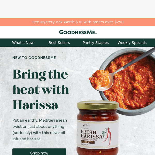 Just dropped: Natural, hot harissa