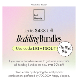 Save Up to $438 on Your Dream Bedding Bundle 🌙 ✨