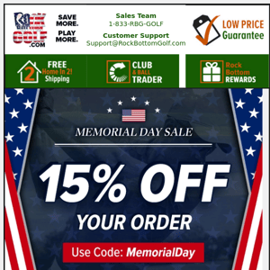 FINAL HOURS: 🇺🇸 Memorial Day DEALS + 15% OFF Site Wide ENDING!