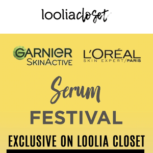 Up to 25% OFF on all Serum Festival Bundles EXCLUSIVELY available on Loolia Closet!!👊🤩Let the shine of your skin begin now!!✨Hurry up!!🙌