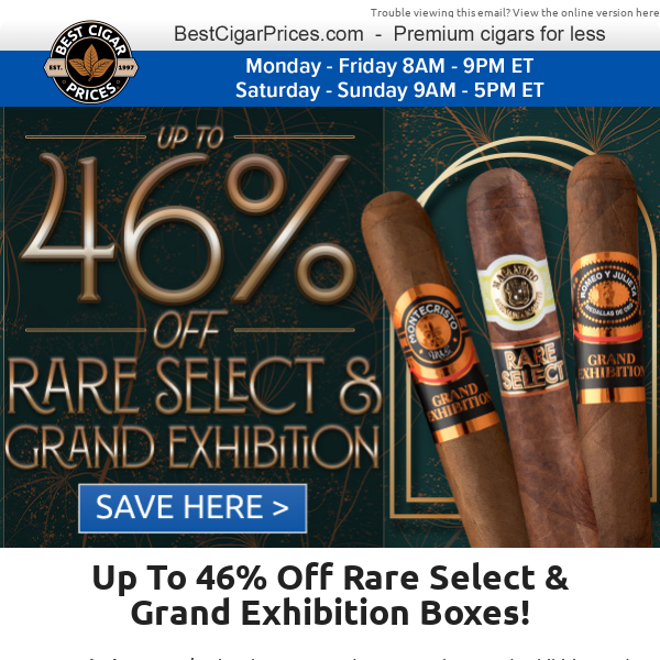 🏆 Up To 46% Off Rare Select & Grand Exhibition Boxes 🏆