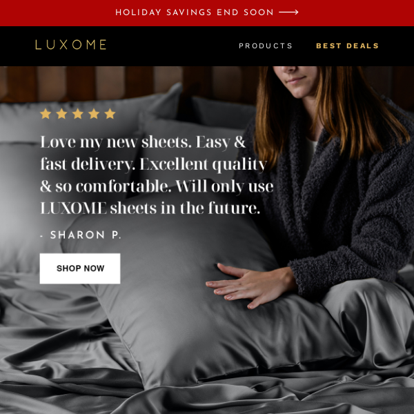 Luxome Black Friday Sale: Save Up to $70 on Bedding, Towels