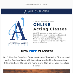  NEW FREE CLASSES!