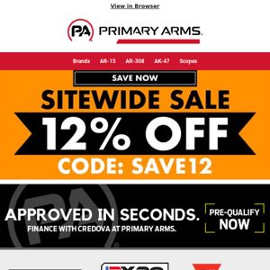 Get 12% Off SITEWIDE!