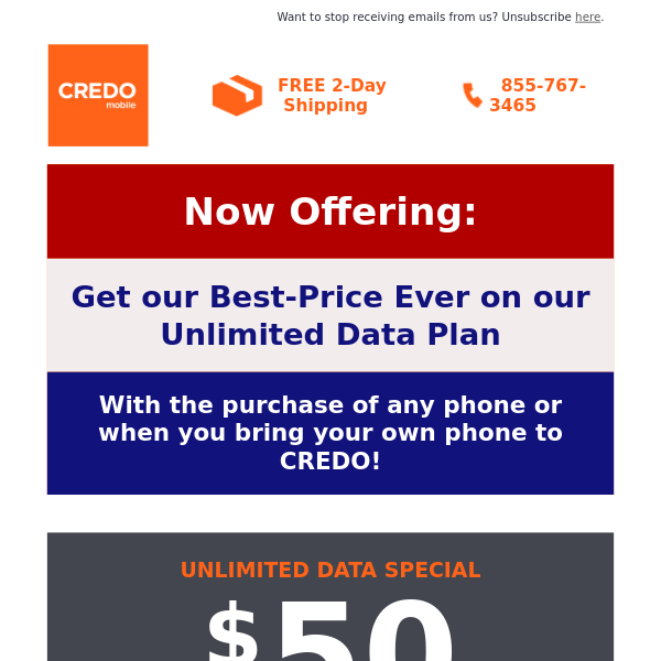 Our best-price ever on our Unlimited Data Plan
