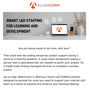 AllenComm Talent: When you need an L&D Team that Grows with You