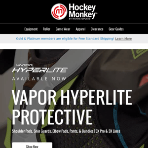 Bauer Vapor Hyperlite Protective Available Now!