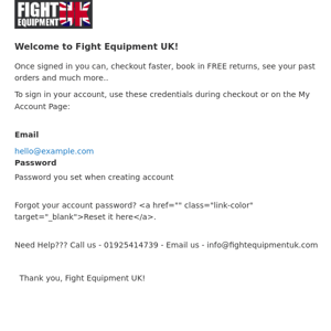 Welcome to Fight Equipment UK