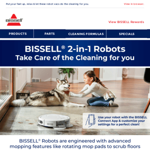 Look ma, no hands! 👐 Get hands-free cleaning with BISSELL® robot vacs!