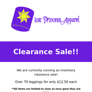 Ending Soon, Lost Princess Apparel, over 70 Leggings Half Off