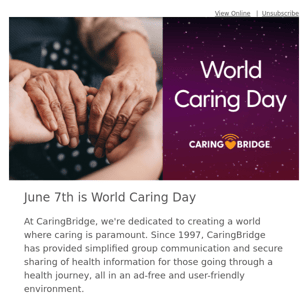 Celebrate World Caring Day