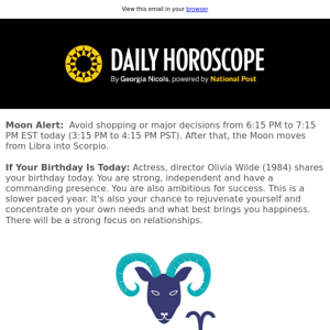 Your horoscope for March 10
