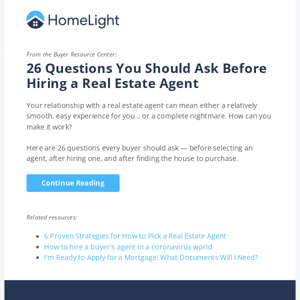 26 Questions You Should Ask Before Hiring a Real Estate Agent