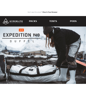 The 140L Expedition Duffel. Built for the Longest Hauls