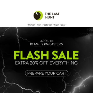 Flash sale incoming! 🌩️