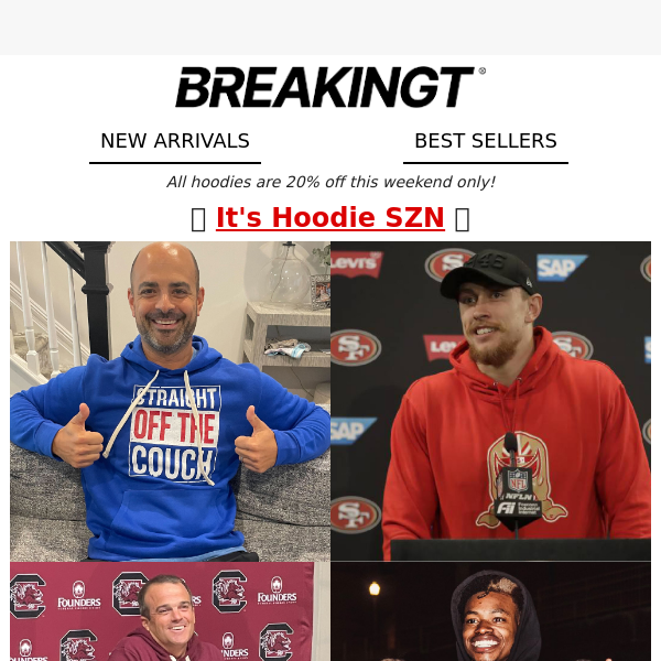 20% OFF All Hoodies + "IN MY FOOTBALL ERA" 👀...Gear Up!