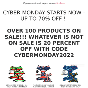 CYBER MONDAY STARTS NOW - UP TO 70% OFF !🙀