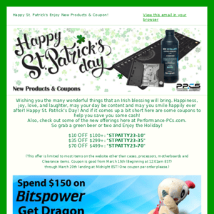 Happy St. Patrick's Day🍀 from PPCS! Coupons and New Products!