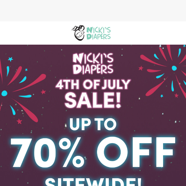 Enjoy 70% OFF Cloth Diapers this 4th of July!