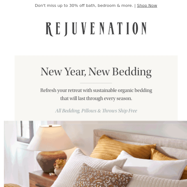 Cozy, warm & organic—shop new bedding arrivals