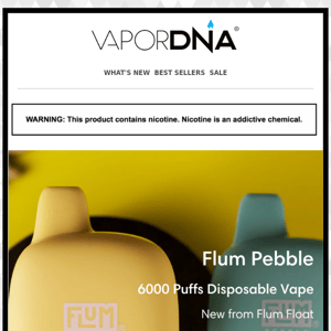 Flum Pebble Disposable Vape is here! Now in 6000 Puffs!