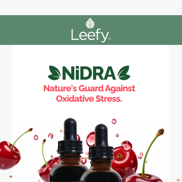 Stress Less with the Power of NiDRA's Tart Cherries!