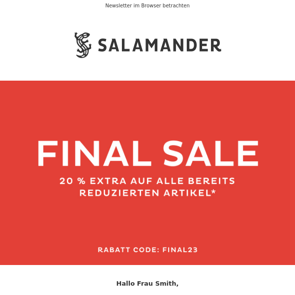 Nur im Onlineshop: 20% extra sparen auf alle reduzierten Artikel