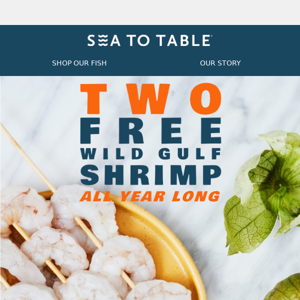 Exclusive Offer: 2 Free Packs of Wild Gulf Shrimp!