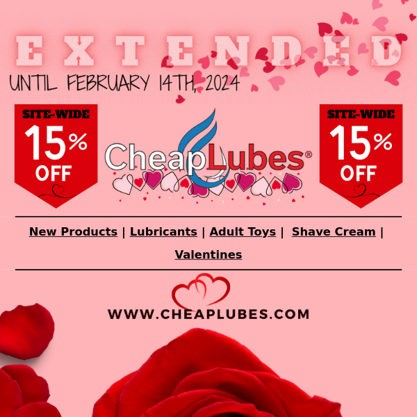 💘 15% Off Site-Wide Extended at CheapLubes!