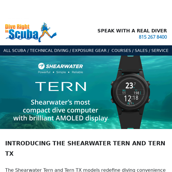 Pre-order your Shearwater Tern & Tern TX Computer