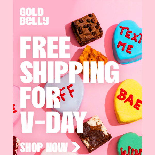 FREE SHIPPING on V-Day Faves! 💝