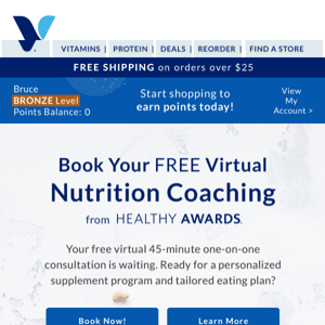 Book now: FREE Nutrition Coaching!