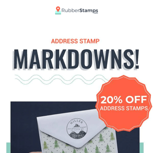 ATTN: Address Stamps are Now 20% Off!
