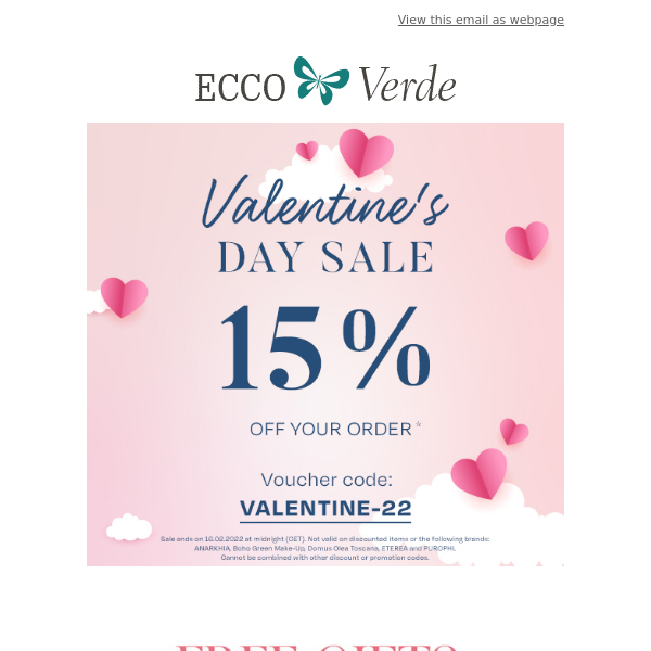 ❣️ Your 15% Valentine's Day voucher is waiting❣️ - Ecco Verde