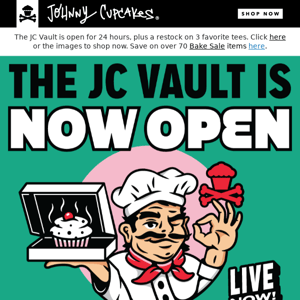 The JC vault is live 🎉 70 rare tees & goodies