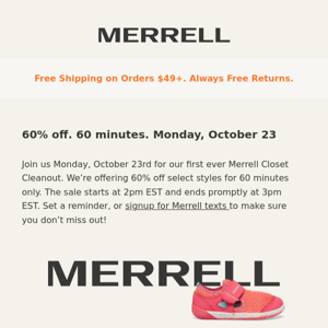 MERRELL CLOSET CLEAN-OUT IS COMING || THIS MONDAY