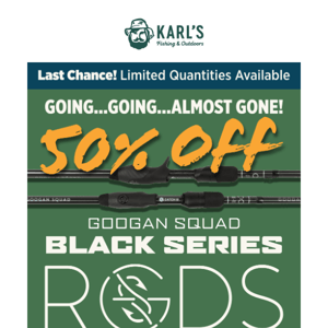 ALMOST GONE: 50% Off Googan Squad Black Rods 🚨