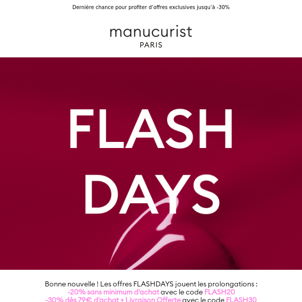 FLASHDAYS… Ça continue jusqu'à ce soir !