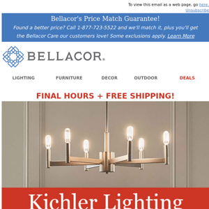 📣 Final Call - Kichler 30% Off Private Sale Ends at Midnight!