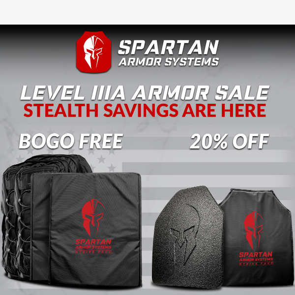 BOGO FREE - Stealth Savings Are Here❗️20% Off Level IIIA Armor Sale!