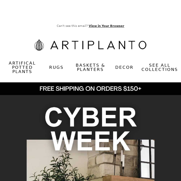 🌿Cyber Week Savings: Up To 50% Off Artiplanto