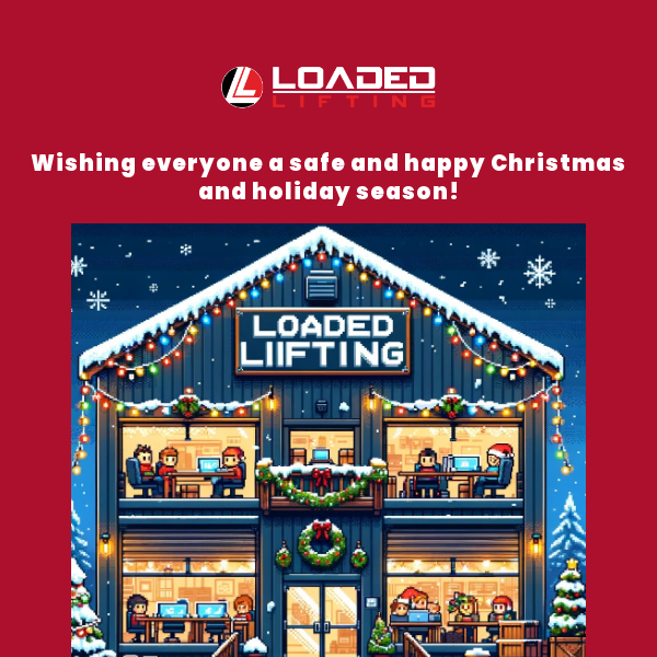 A Festive Flex of Appreciation! 🎁 Warm Wishes from Loaded Lifting's Rack to Yours 🎄