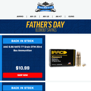 Back In Stock Ammo AAC & PMC! | AAC 5.56 77gr OTM 20rd Box 10.99!