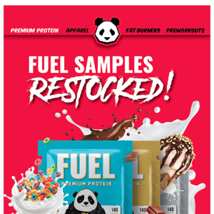 Sample Packs are back in stock + All NEW FUEL Proteins (Strawberries & Cream + Cookies & Cream)
