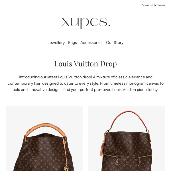 Just dropped! Upgrade your style with Louis Vuitton Monogram 😍 - Xupes