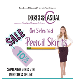 💕 10% Off Your Favorite Stretch Pencil Skirts. Two Days Only! 💕