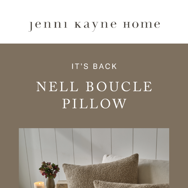 Back In Stock: Nell Boucle Pillows