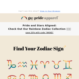 Align Your Queer Energy with Our Pride Zodiac Collection 🌈🔮✨