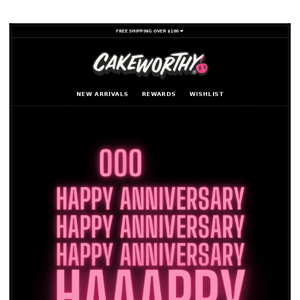 Happy (first purchase) Anniversary! Take 10% off!