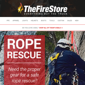 The proper gear to safely mitigate a rope rescue
